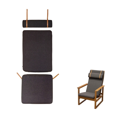 Cushion set in Patina Leather for 2254 the Sled chair High Back